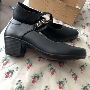 Elegant Black Women's Mary Jane Heels